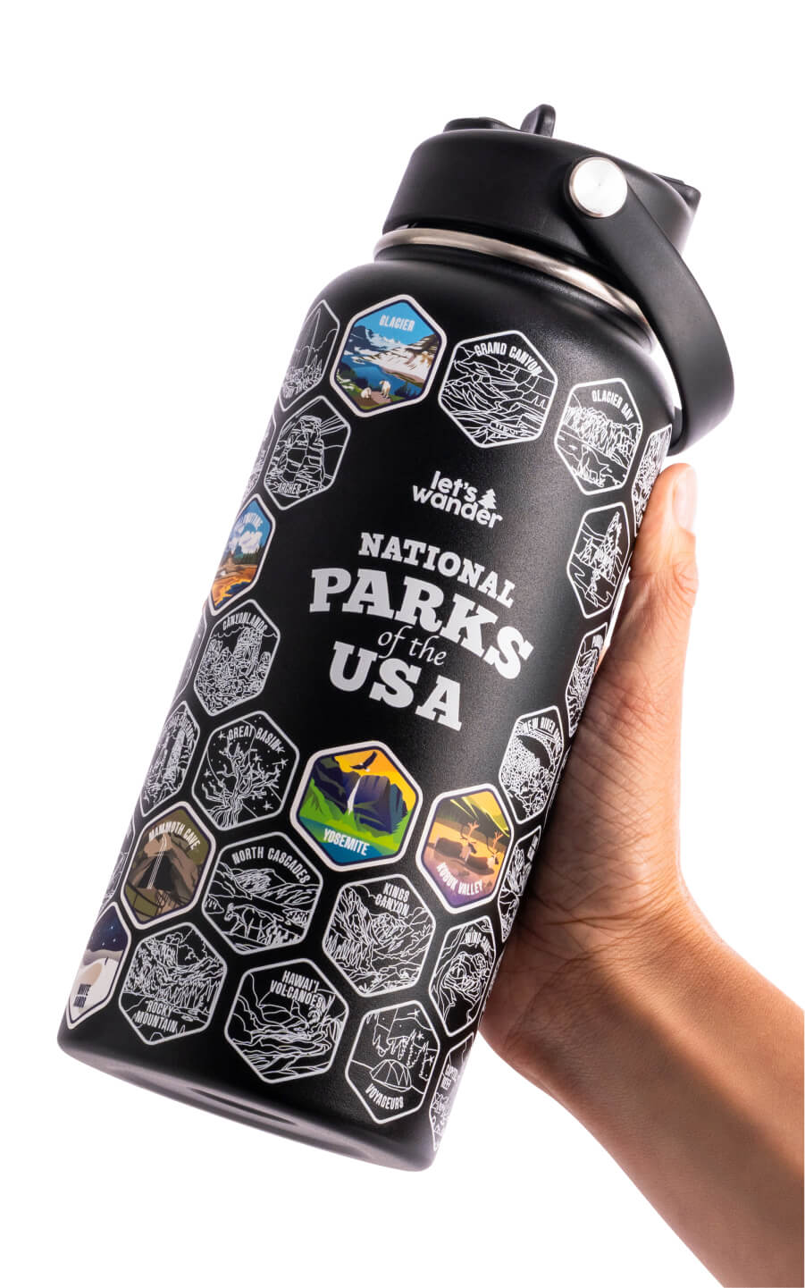 Nationalparks der USA Stickerflasche