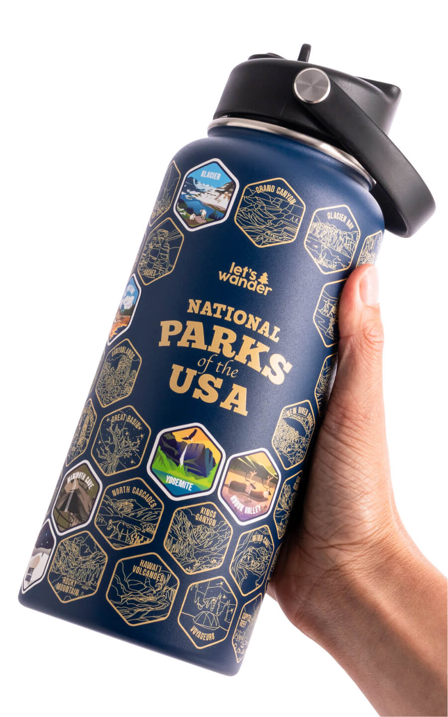 Nationalparks der USA Stickerflasche