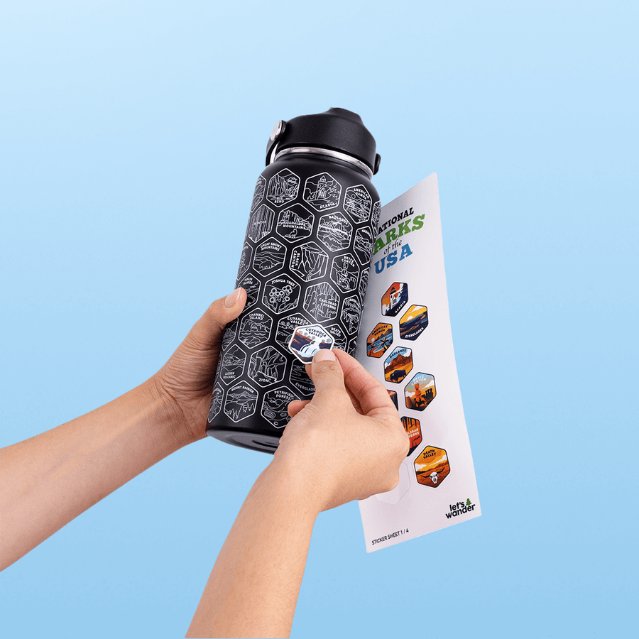 Let S Wander National Parks World Explorer Sticker Bottles Let S