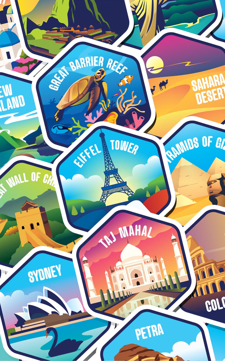 Extra World Explorer Sticker Set