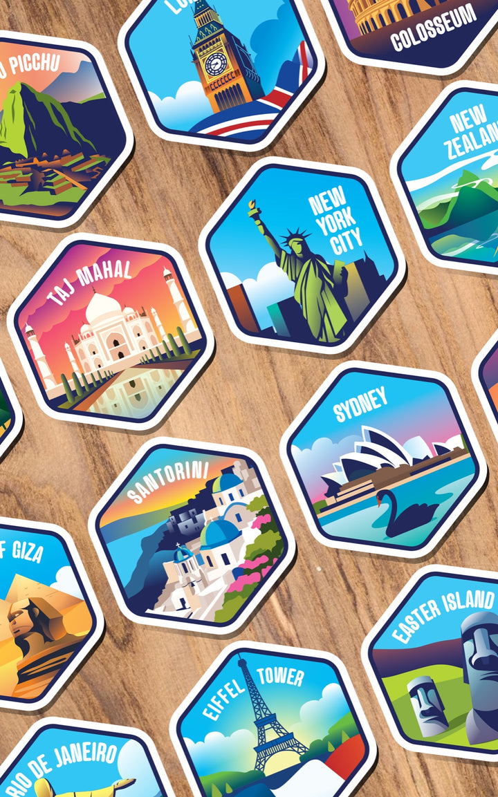 Extra World Explorer Sticker Set