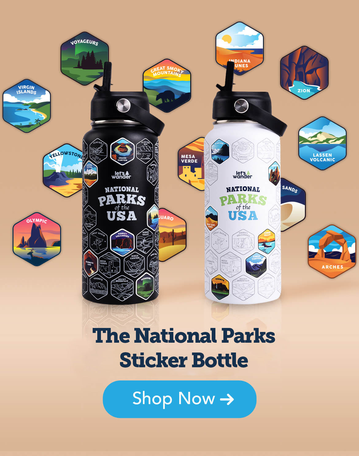 Die Nationalparks Wasserflasche