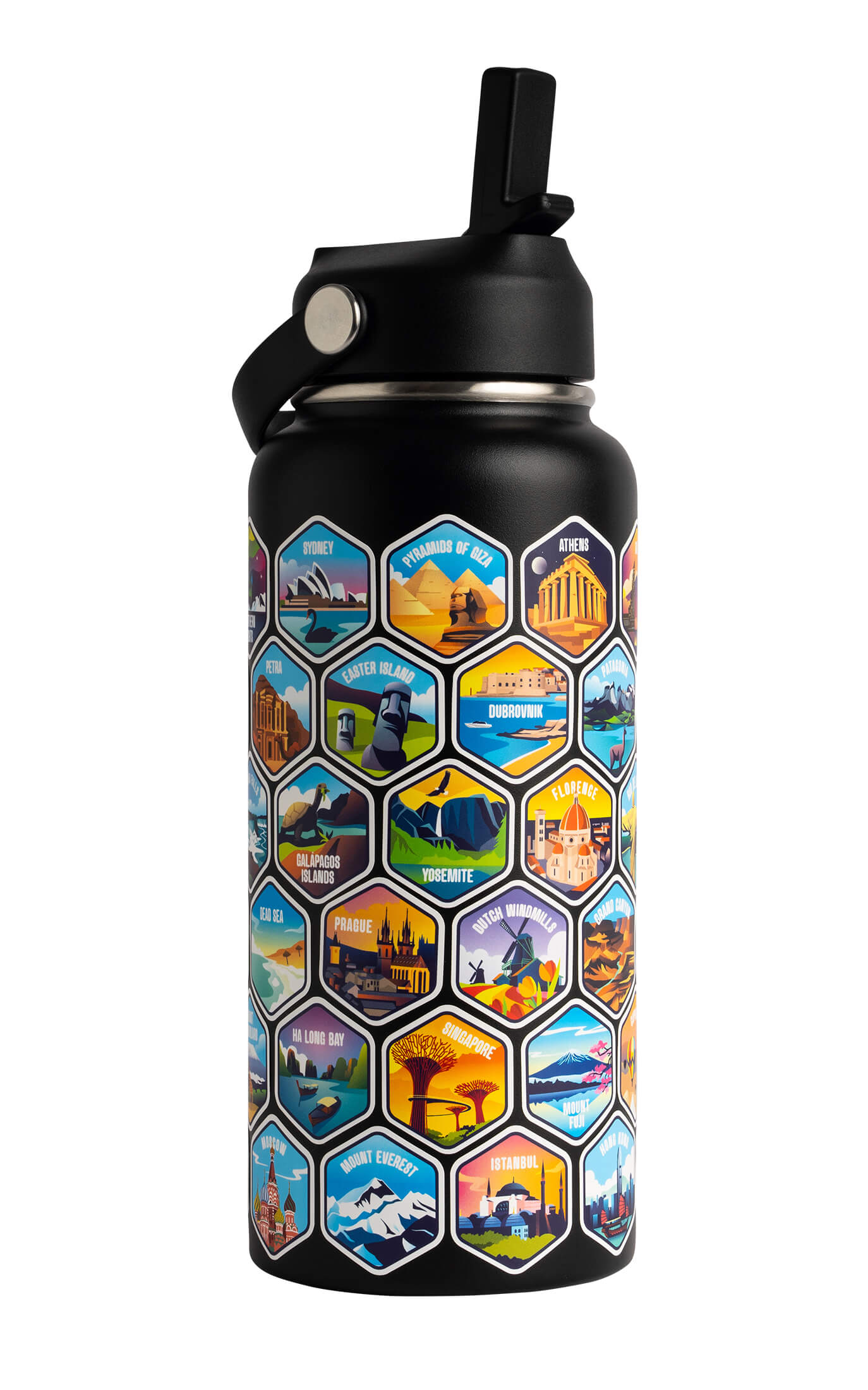 World Explorer Sticker Bottle | Lets Wander – Let's Wander